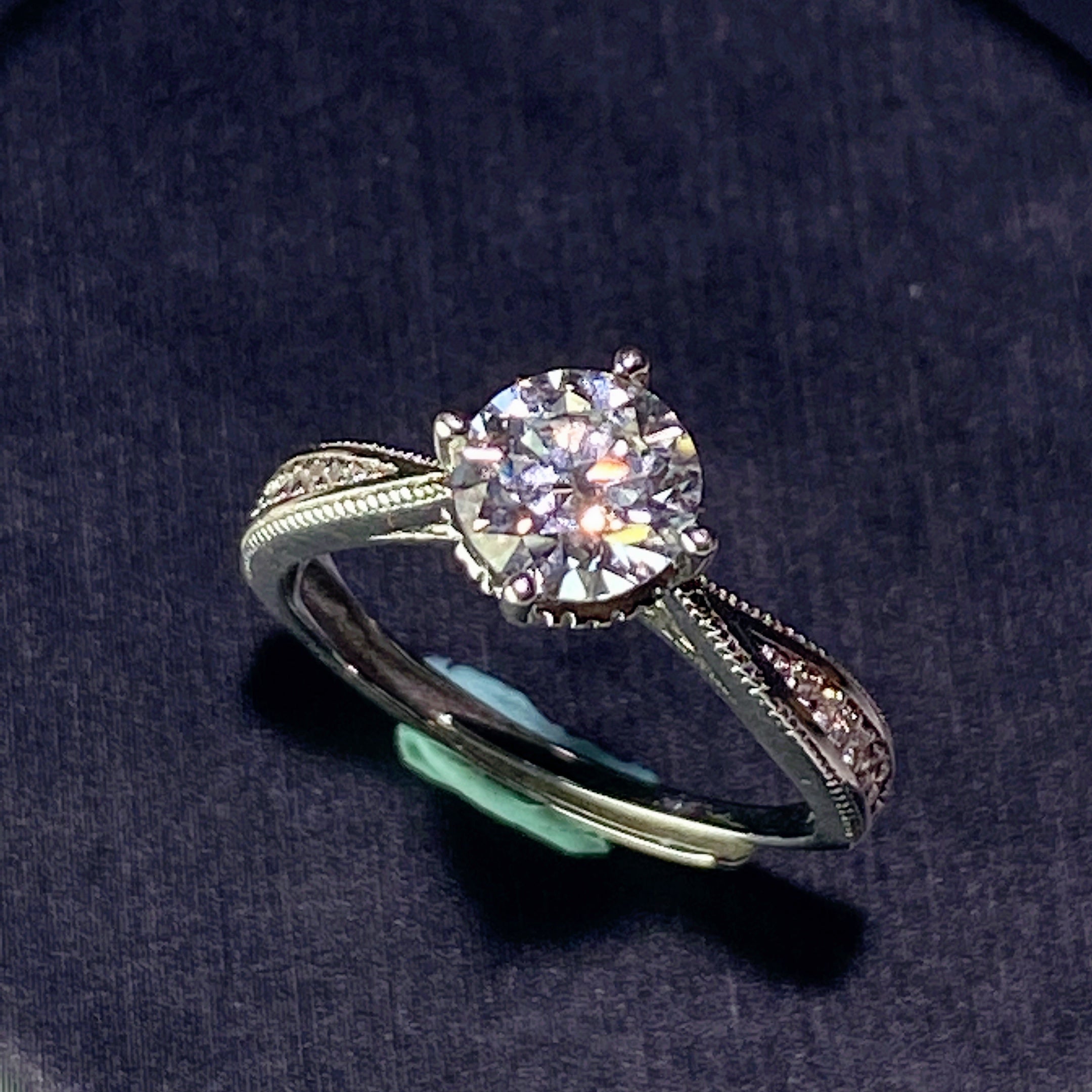 Sterling Silver Moissanite Spiritual Healing Ring 0.5-5ct