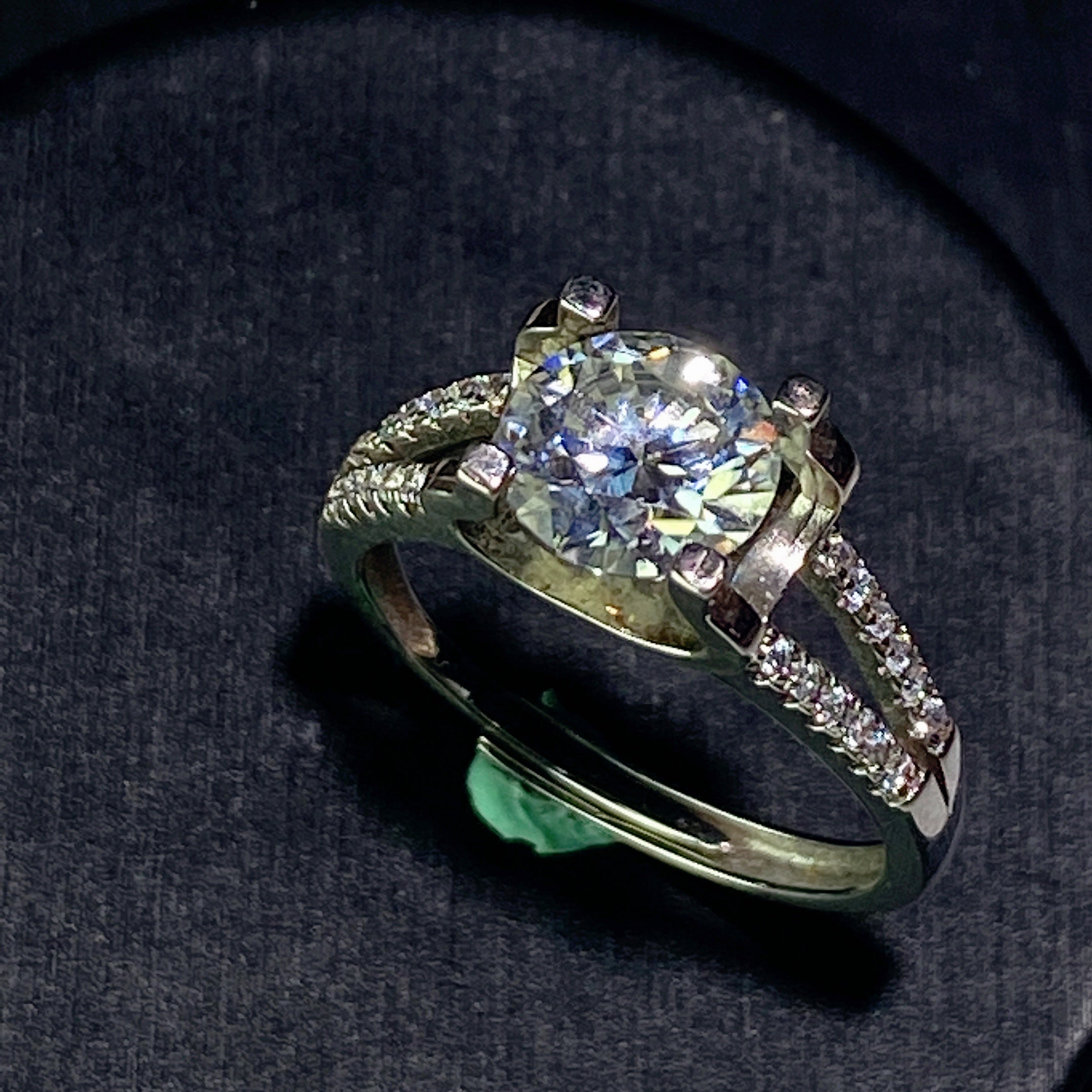Sterling Silver Moissanite Spiritual Healing Ring 0.5-5ct