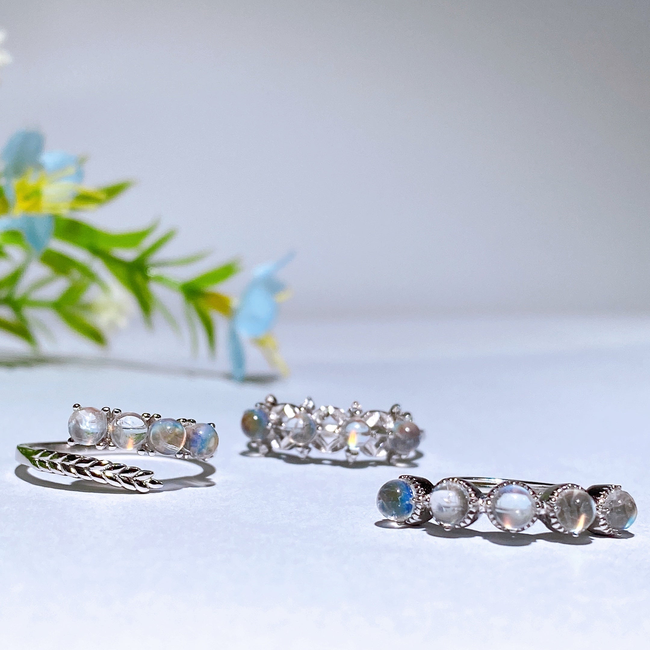 Sterling Silver Moonstone Ring with Healing Properties