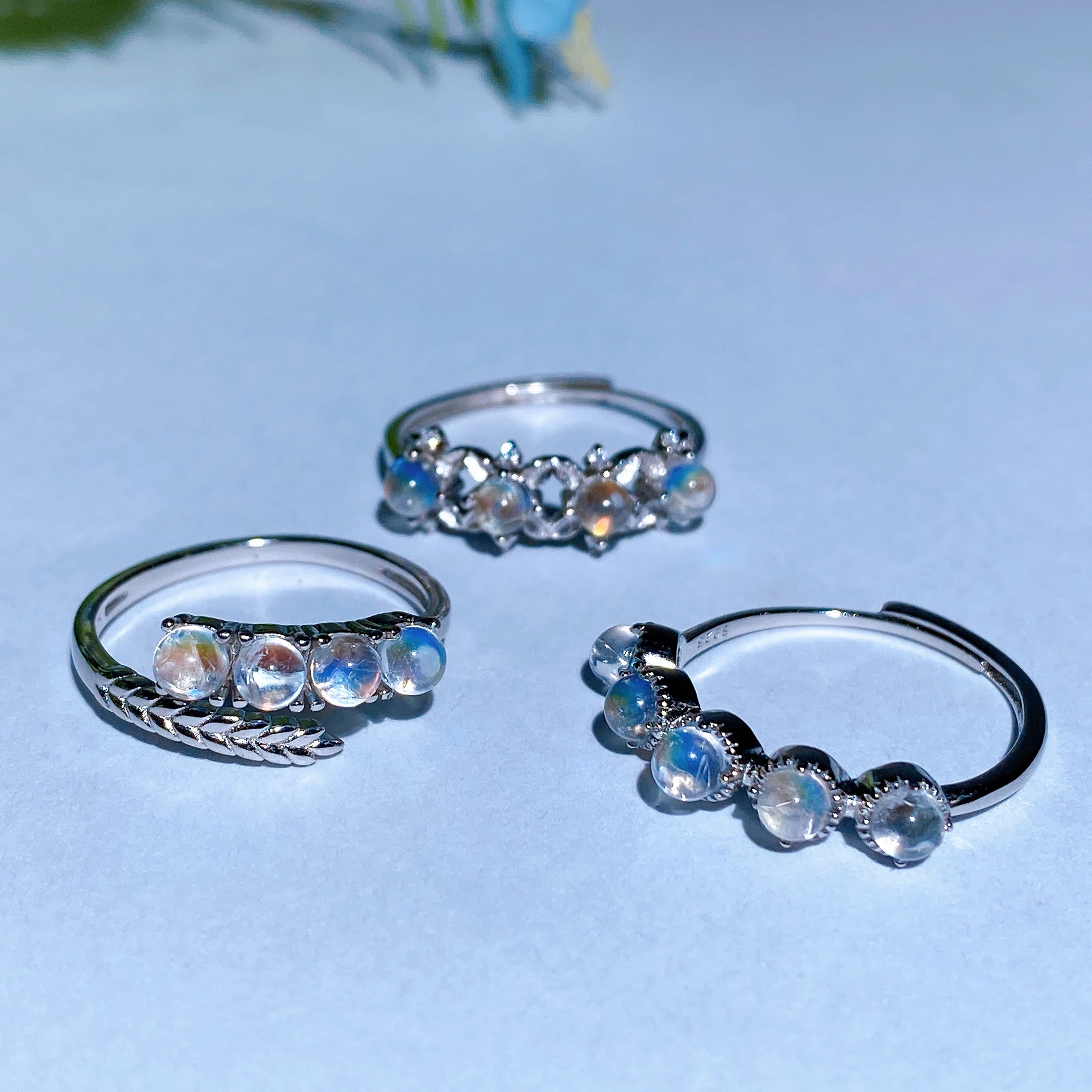 Sterling Silver Moonstone Ring with Healing Properties