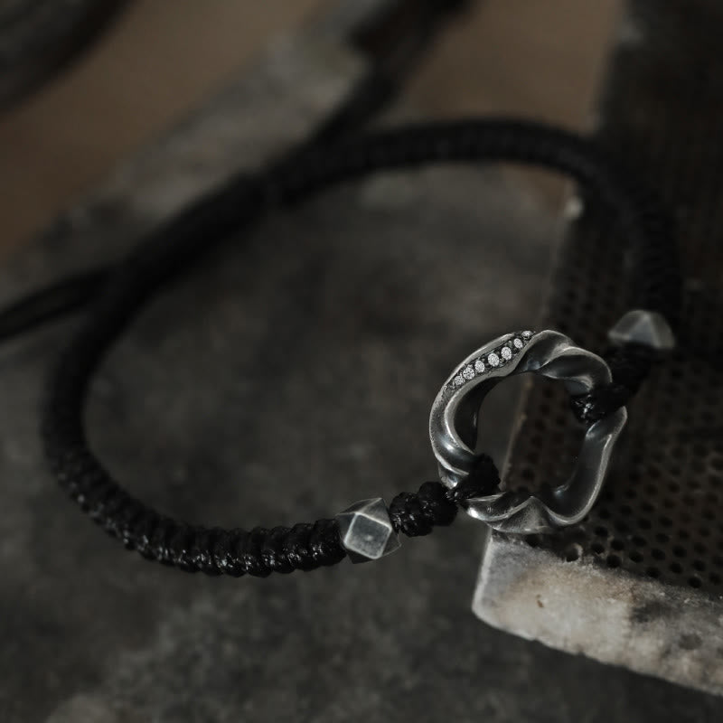 Sterling Silver Peace Buckle Protection Bracelet