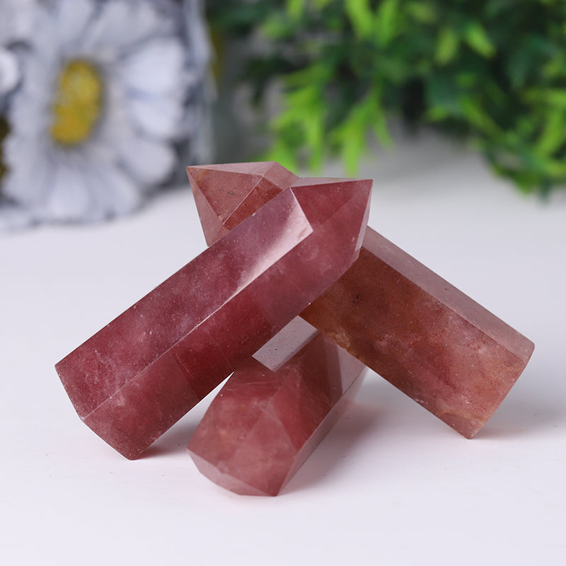 Strawberry Quartz Crystal Tower 2.4-4.5 inch Healing Point