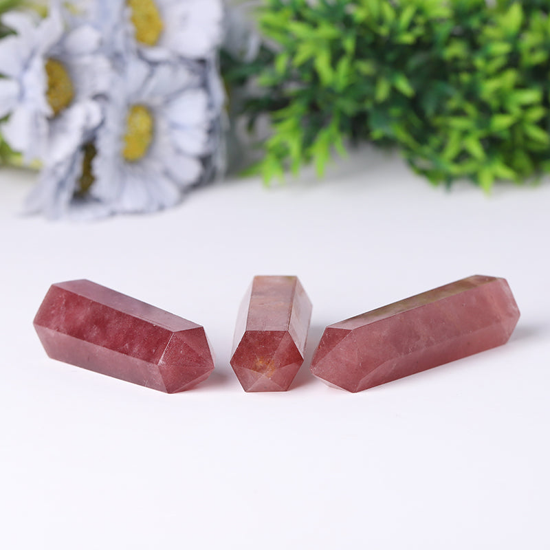 Strawberry Quartz Crystal Tower 2.4-4.5 inch Healing Point