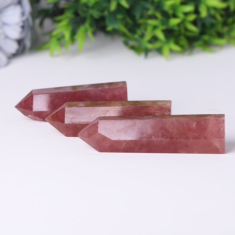 Strawberry Quartz Crystal Tower 2.4-4.5 inch Healing Point