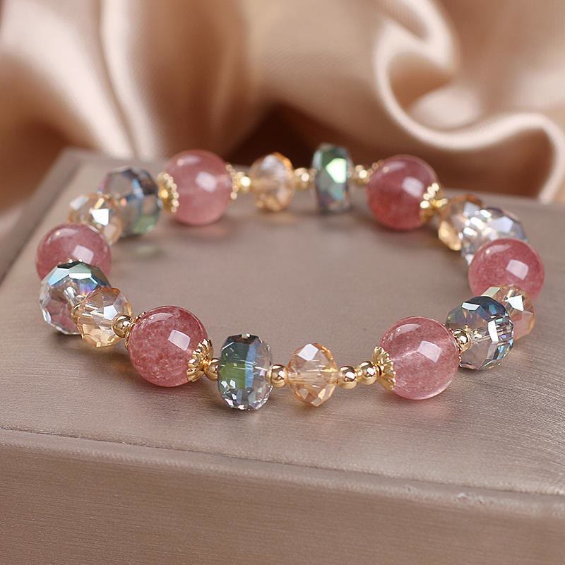 Strawberry Quartz Positive Bracelet for Love & Healing