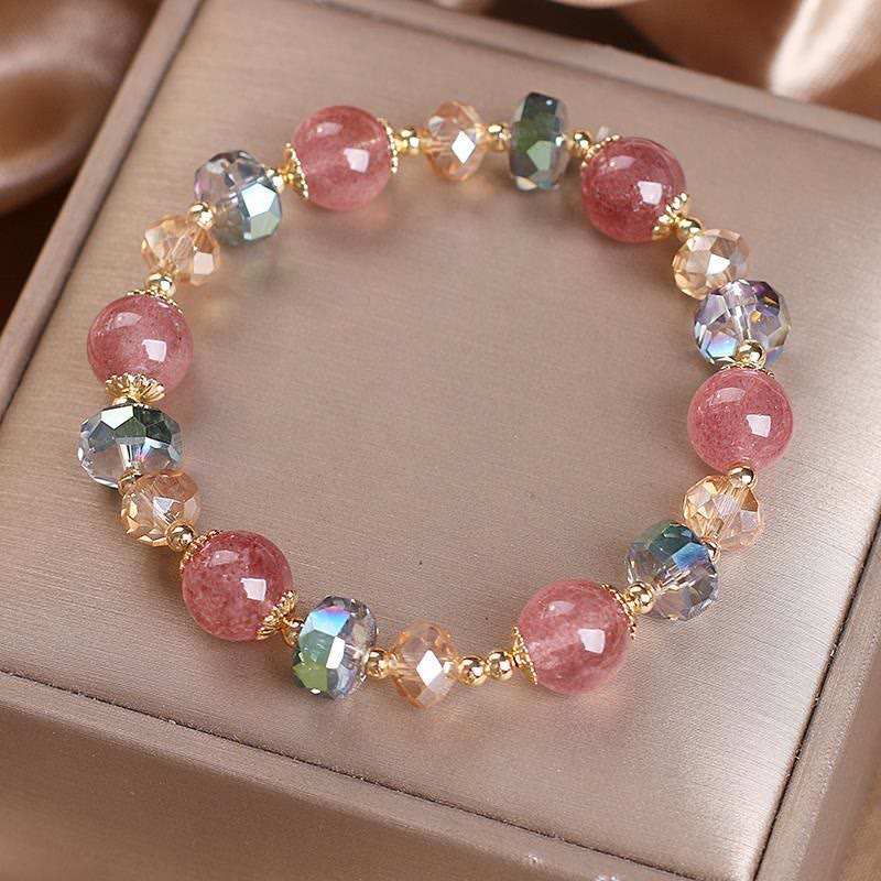 Strawberry Quartz Positive Bracelet for Love & Healing