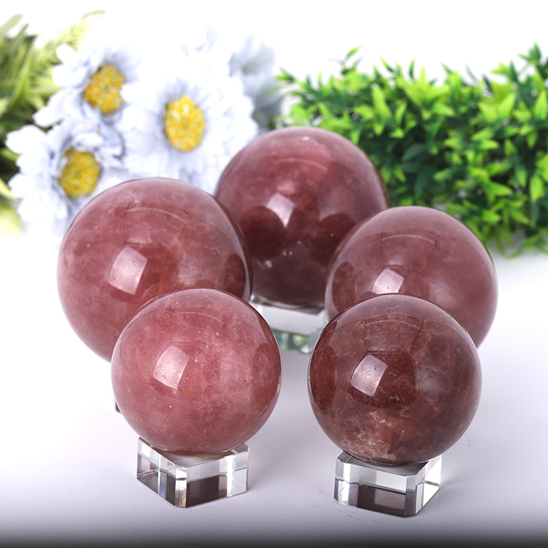 Strawberry Quartz Sphere 2.0"-4.5" Polished Crystal Ball