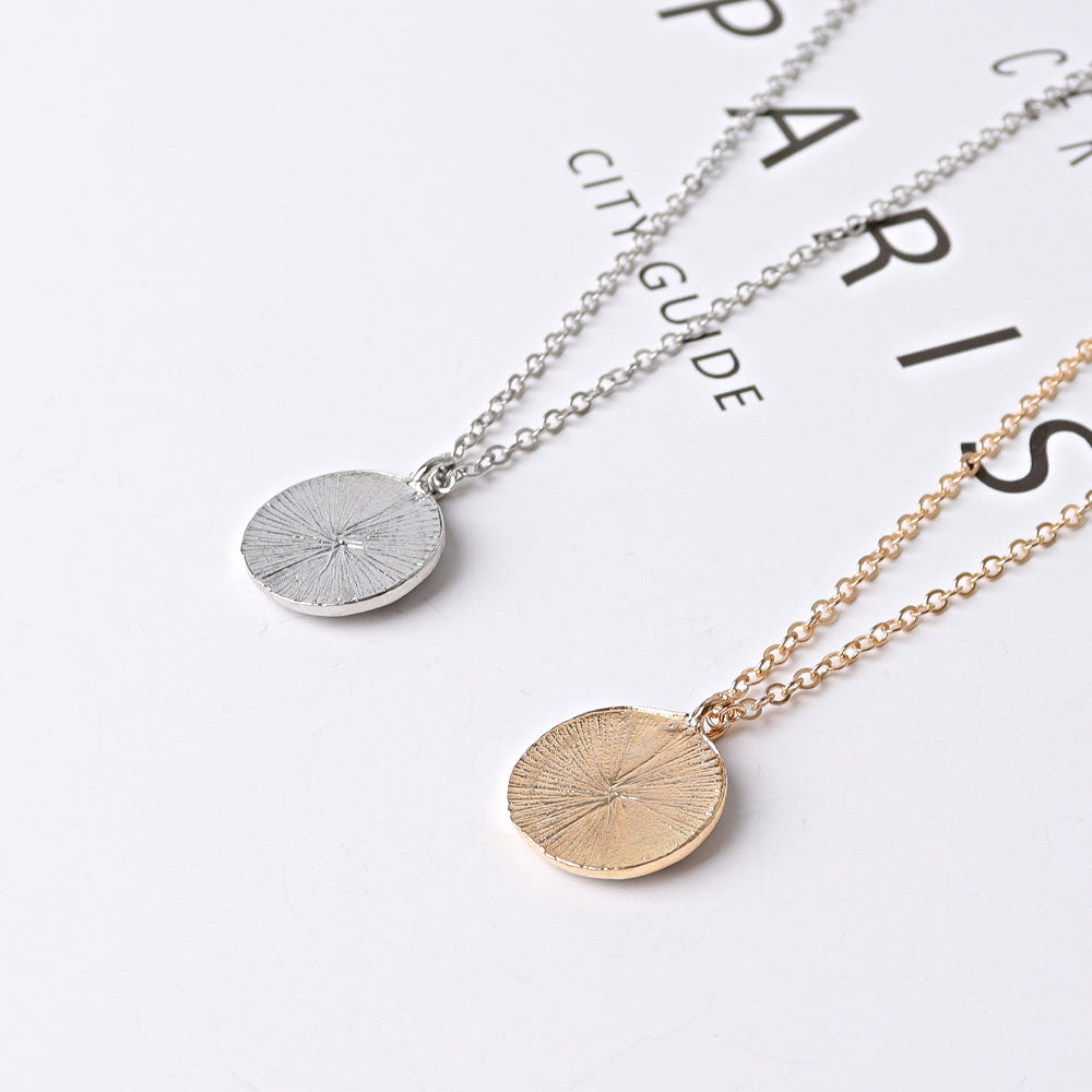 Sun Moon Citrine Necklace with Silver or Gold Chain