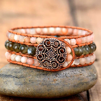 Sunstone & Labradorite Bracelet for Personal Empowerment
