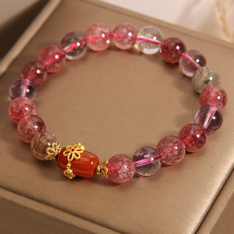 Super Seven Crystal Red Agate Positivity Bracelet