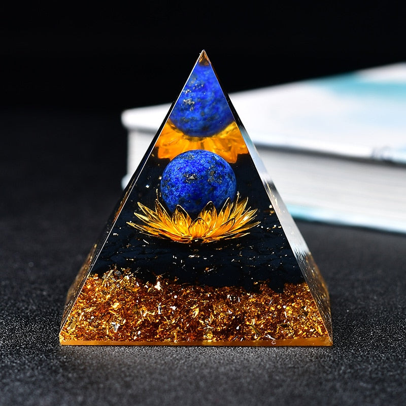 Third Eye Chakra Orgone Pyramid - Meditation Decor