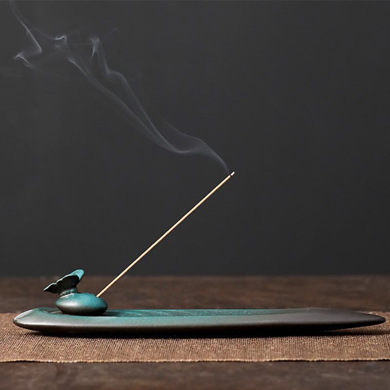 Three Stones Ceramic Incense Burner for Meditation Supplies