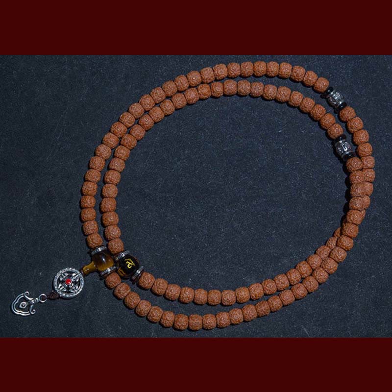 Tibet 108 Beads Bodhi Seed Zodiac Charm Mala Bracelet