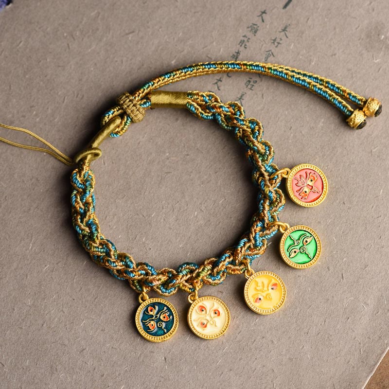 Tibetan Five Gods of Wealth Spiritual Bracelet