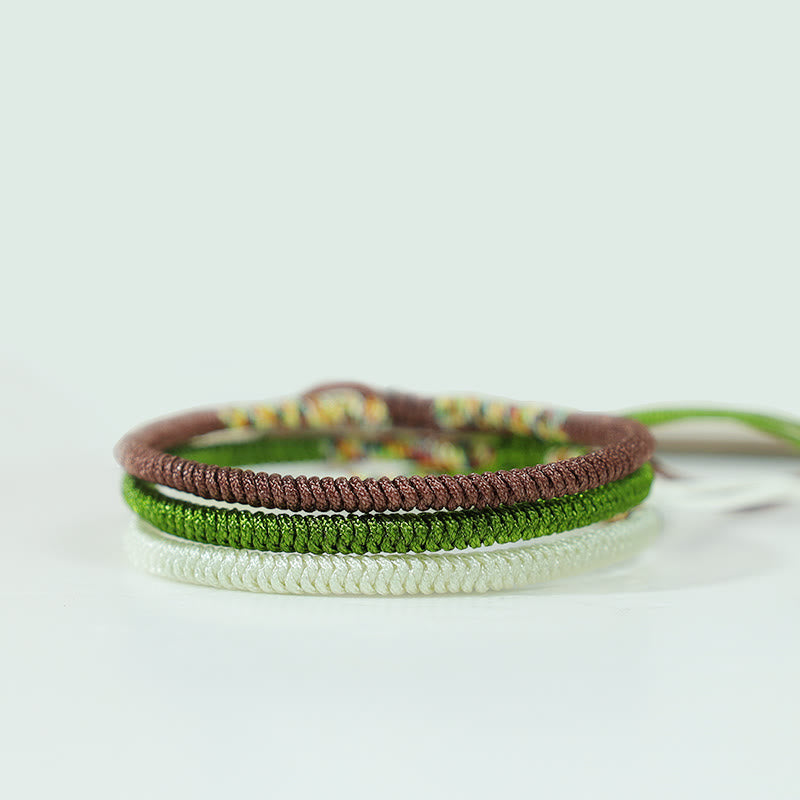 Tibetan King Kong Knot Bracelet Set for Luck & Peace