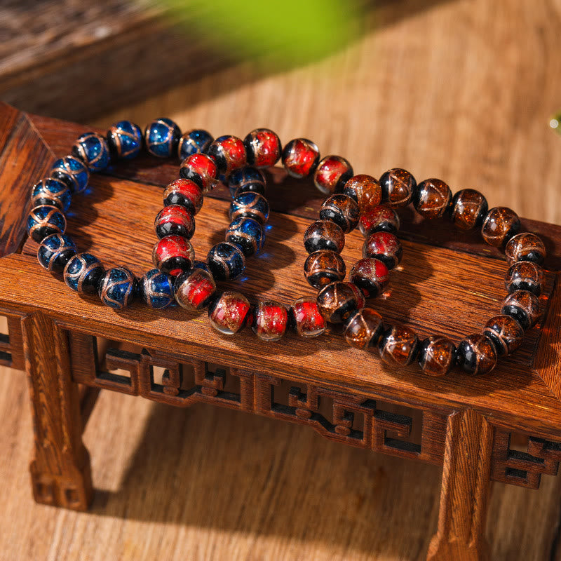 Tibetan Liuli Glass Luck Bracelet 8mm