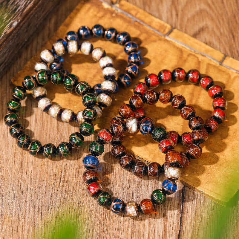 Tibetan Liuli Glass Luck Bracelet 8mm