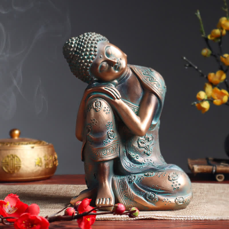 Tibetan Meditating Buddha Serenity Resin Statue