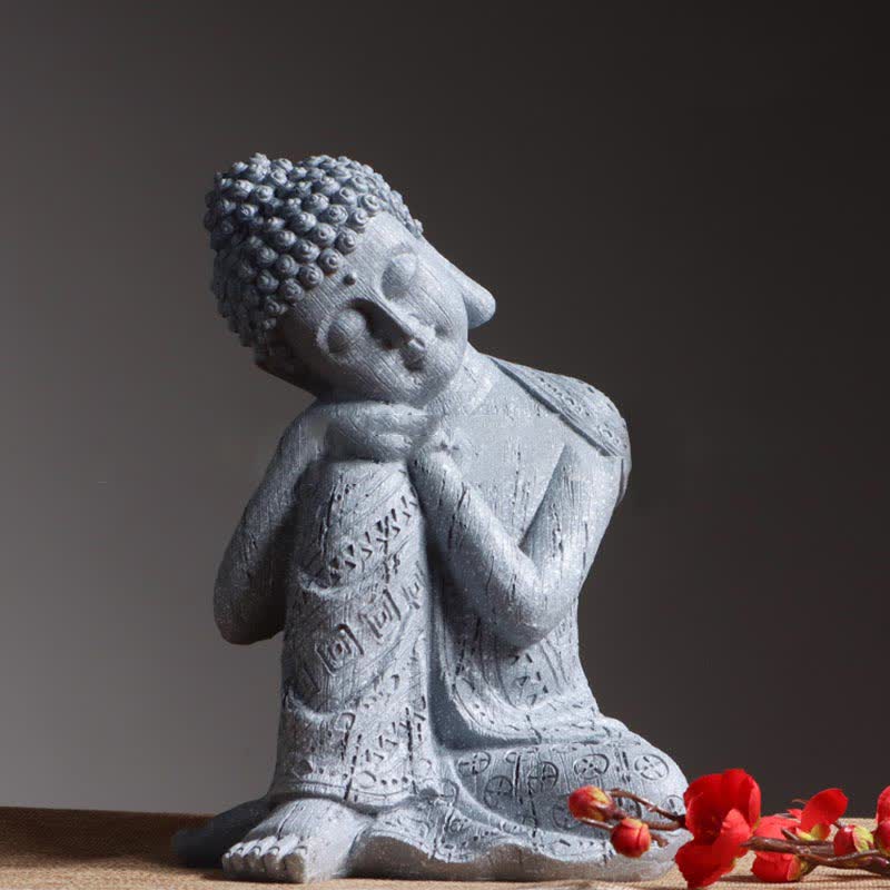 Tibetan Meditating Buddha Serenity Resin Statue