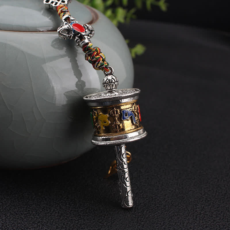 Tibetan Om Mani Padme Hum Prayer Wheel Meditation Decor
