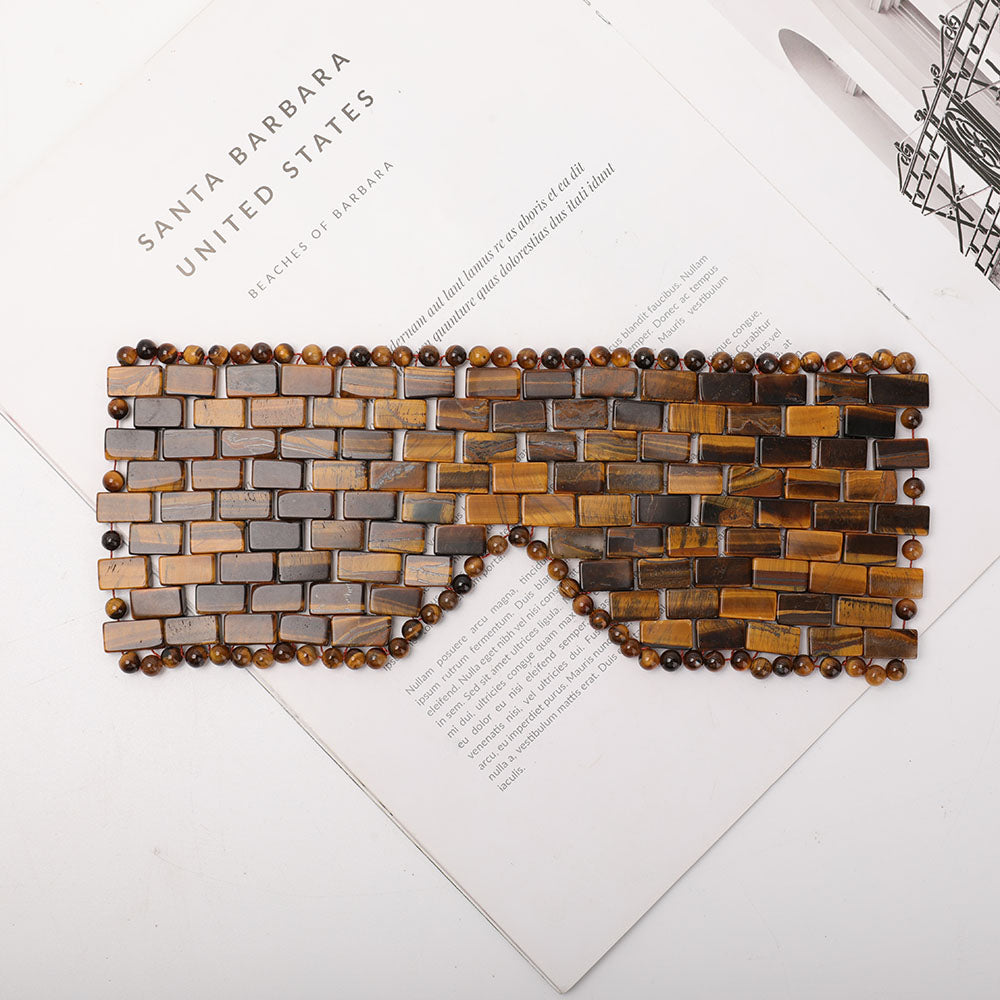 Tiger Eye Blindfold Spiritual Jewelry for Protection 23cm