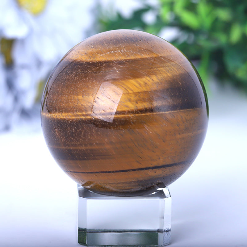 Tiger Eye Crystal Sphere 2-4 Inch Natural Healing Orb