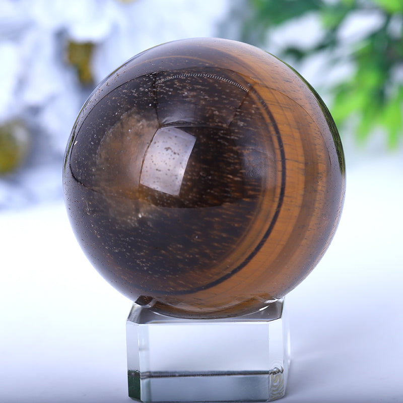 Tiger Eye Crystal Sphere 2-4 Inch Natural Healing Orb