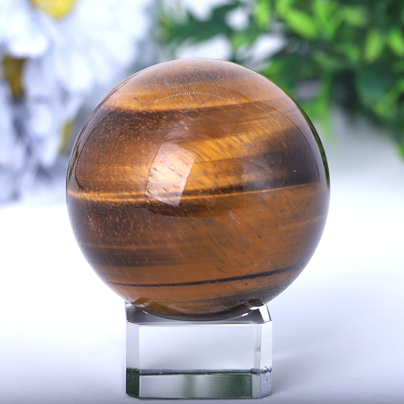 Tiger Eye Crystal Sphere 2-4 Inch Natural Healing Orb