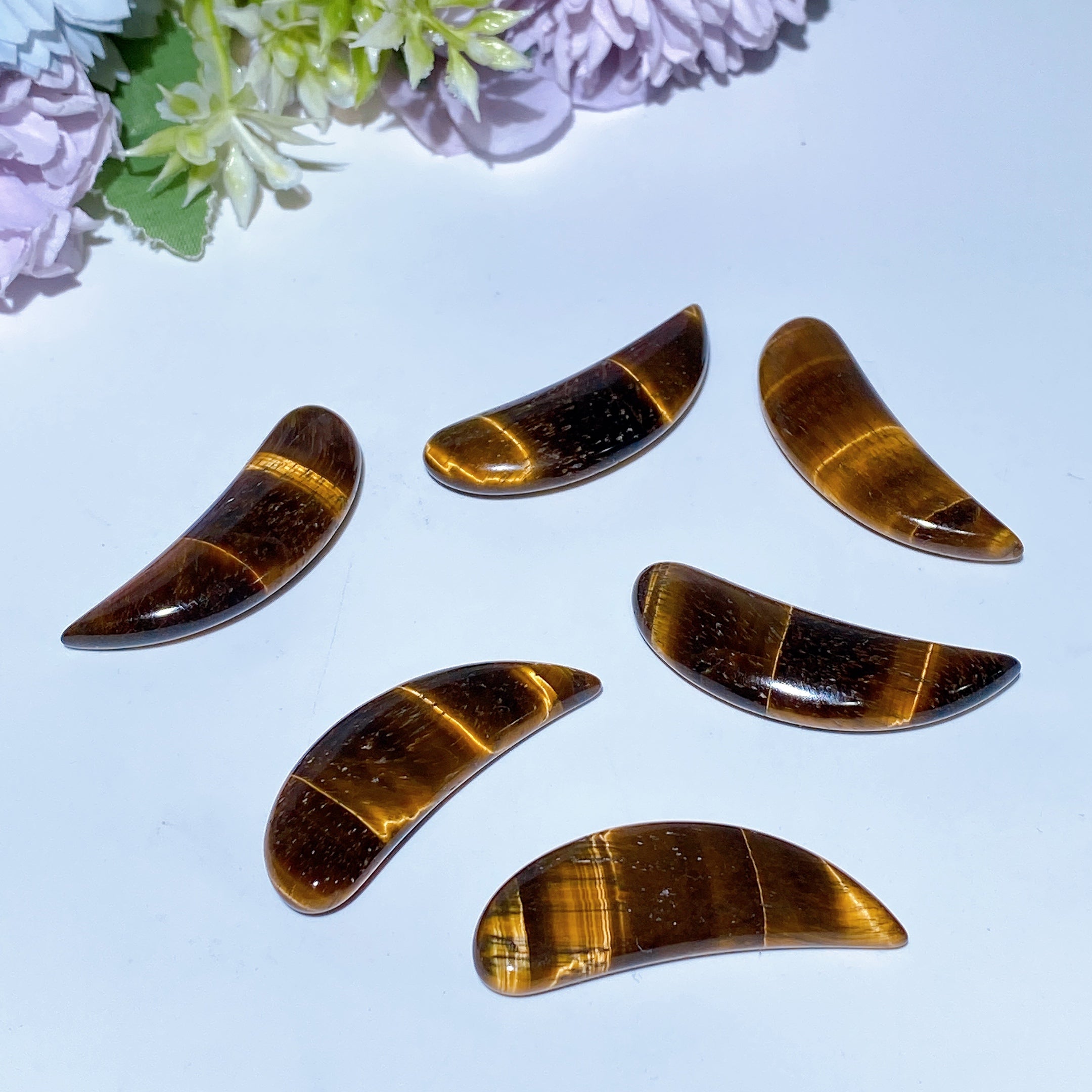 Tiger Eye Heart Cabochon Pendant 30-42mm Healing Crystal