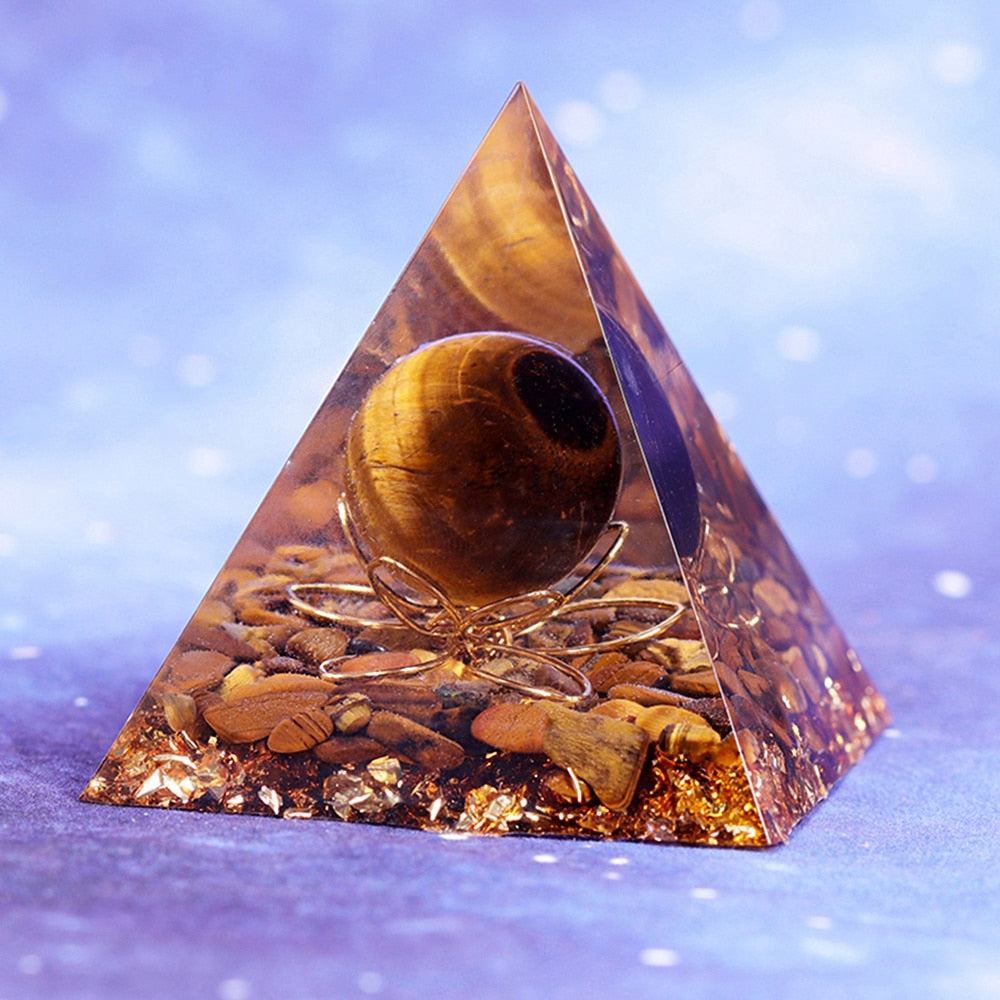 Tigers Eye Golden Opportunity Pyramid