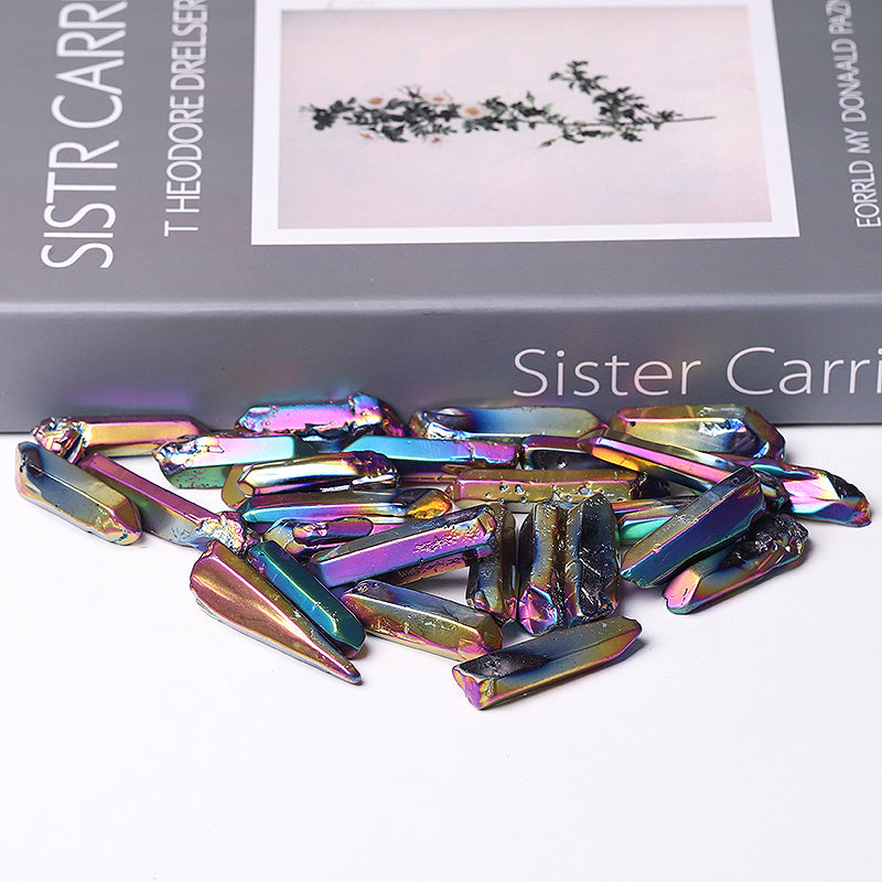 Titanium Aura Angel Crystal Points 1.2-1.7in Raw Quartz