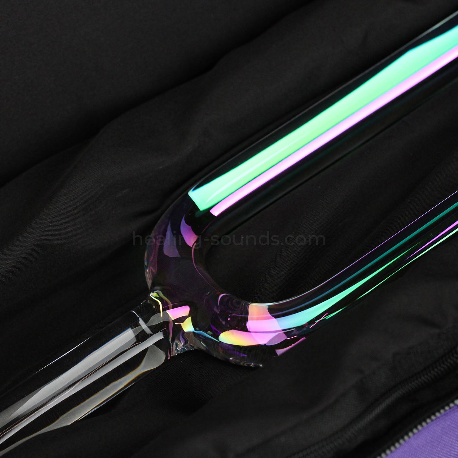 432 Hz Clear Rainbow Quartz Crystal Tuning Fork