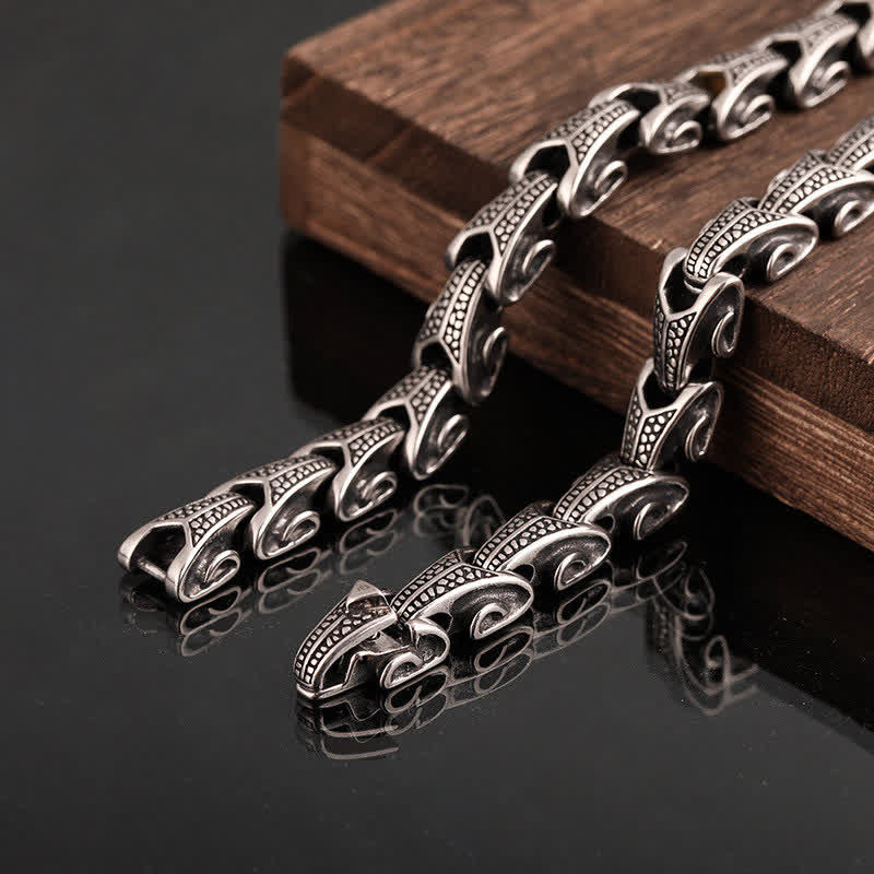 Titanium Steel Dragon Protection Necklace Pendant Bracelet
