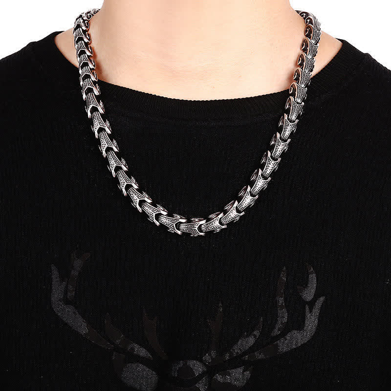 Titanium Steel Dragon Protection Necklace Pendant Bracelet