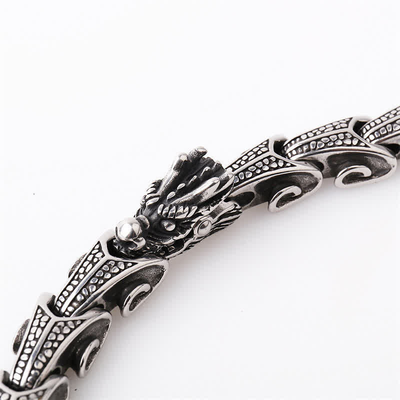 Titanium Steel Dragon Protection Necklace Pendant Bracelet