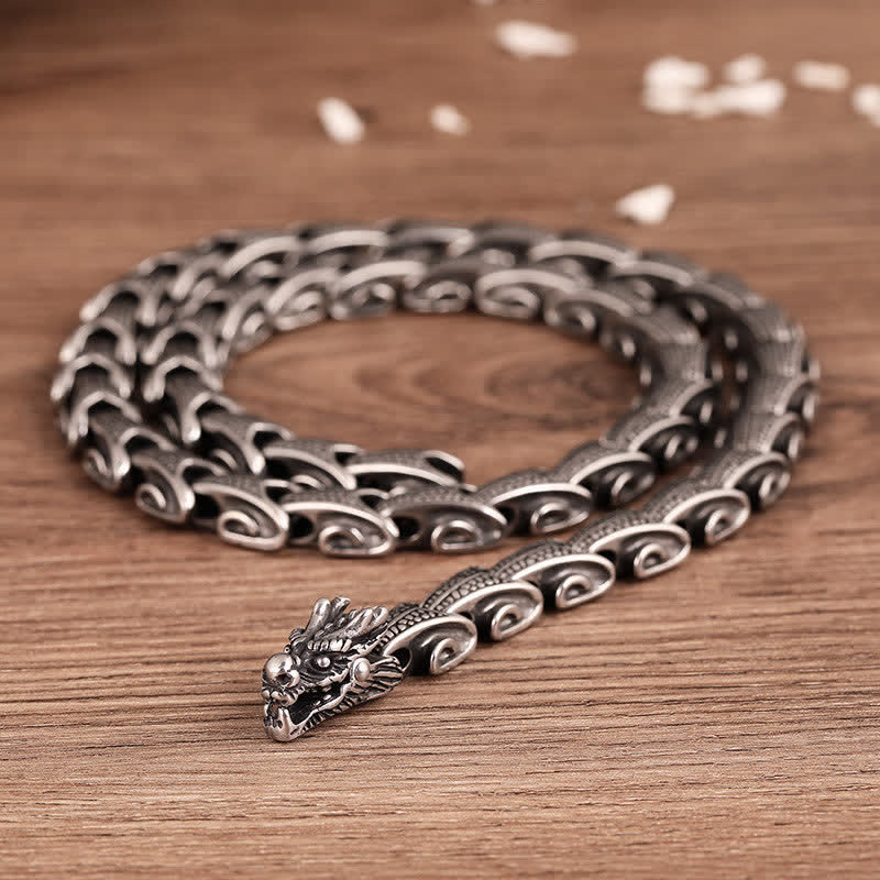 Titanium Steel Dragon Protection Necklace Pendant Bracelet