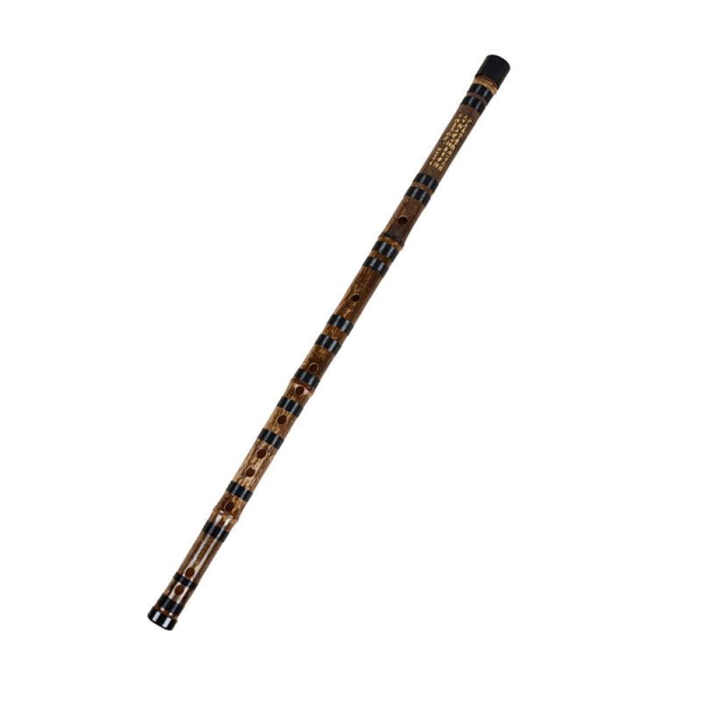 Traditional Purple Bamboo Dizi Flute with ornate decorative patterns for beginners