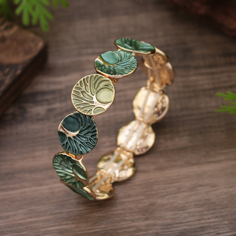 Tree of Life Enamel Alloy Bracelet - Unity and Strength