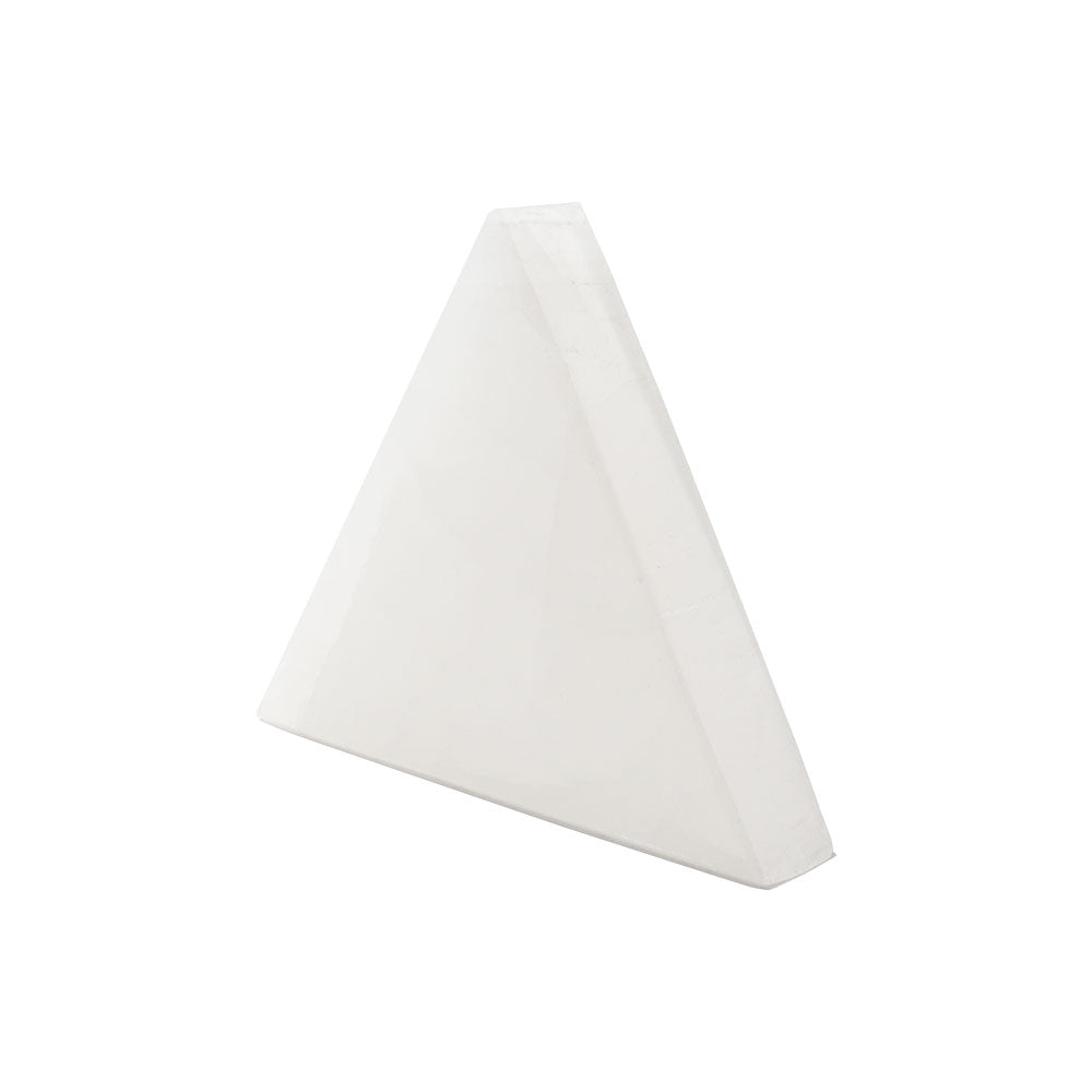 Triangle Selenite Crystal Charging Plate 2.75in for Energy Cleansing
