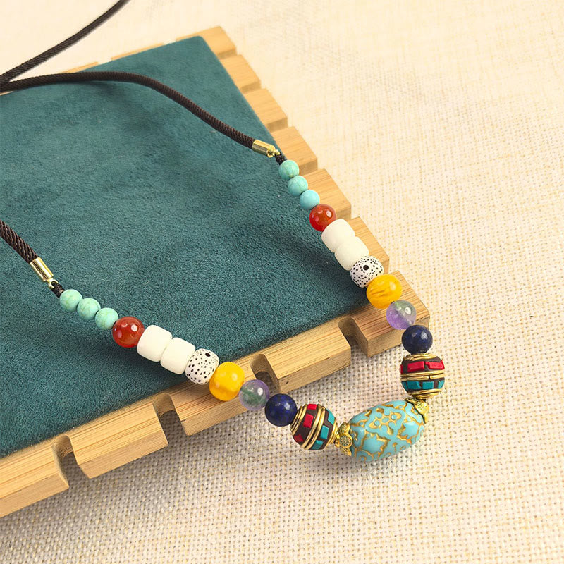 Turquoise Balance Necklace 19.6in Handmade Pendant