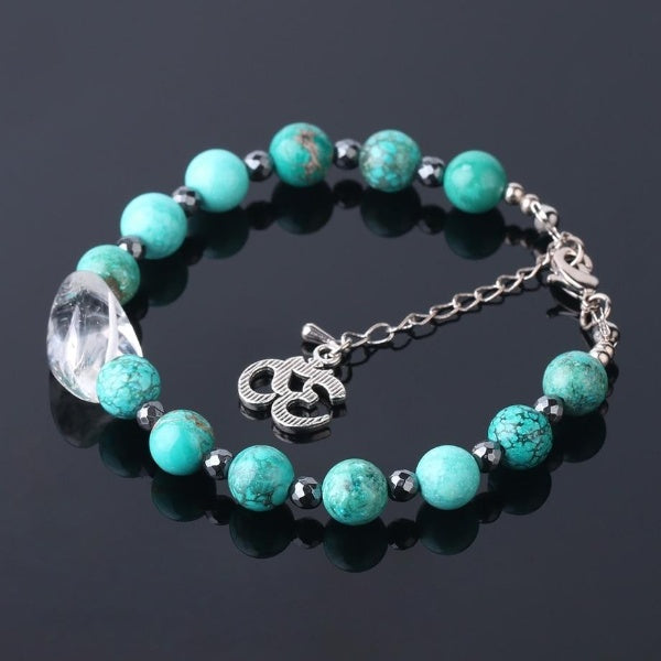 Turquoise Om Bracelet - Wisdom and Protection