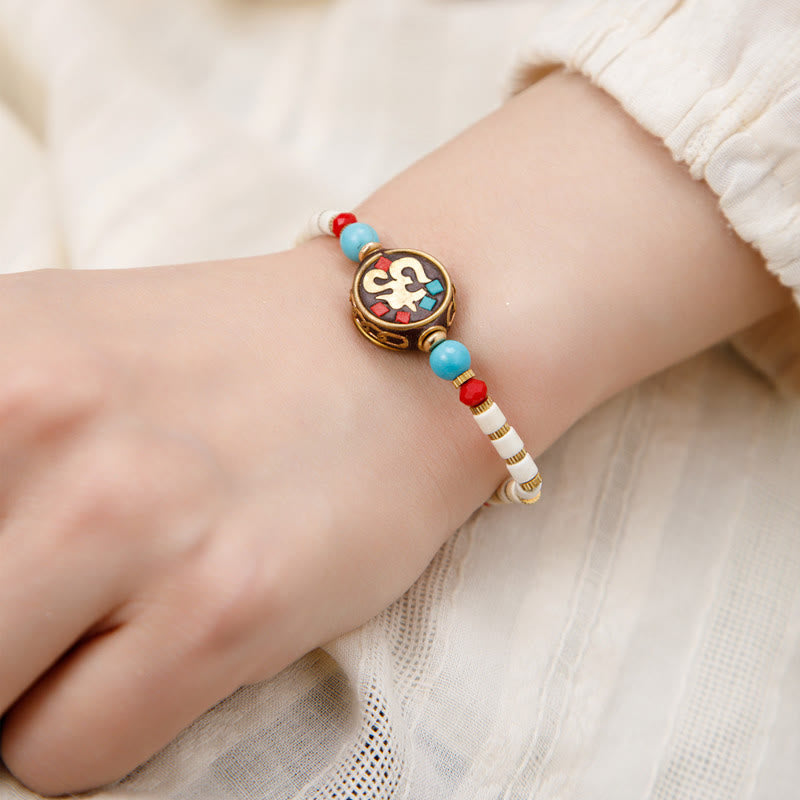 Turquoise Om Mani Padme Hum Protection Bracelet