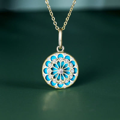 Turquoise Protection Necklace | 925 Sterling Silver Pendant