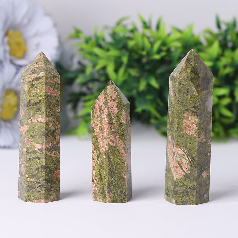 Unakite Crystal Towers 2.4-4.5 Inch Healing Points