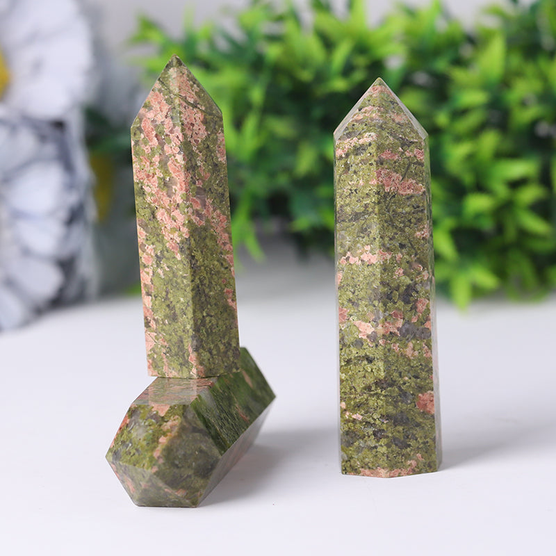 Unakite Crystal Towers 2.4-4.5 Inch Healing Points