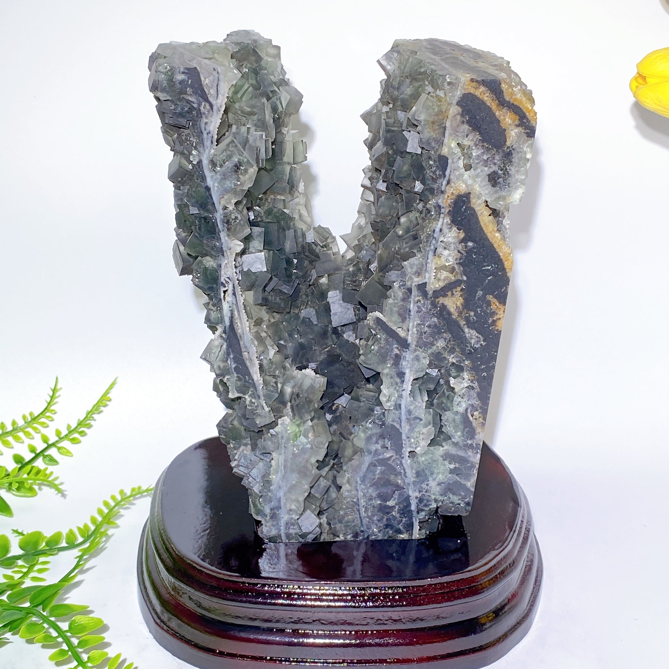 Unique 20cm Sphalerite & Fluorite Crystal Specimen Healing