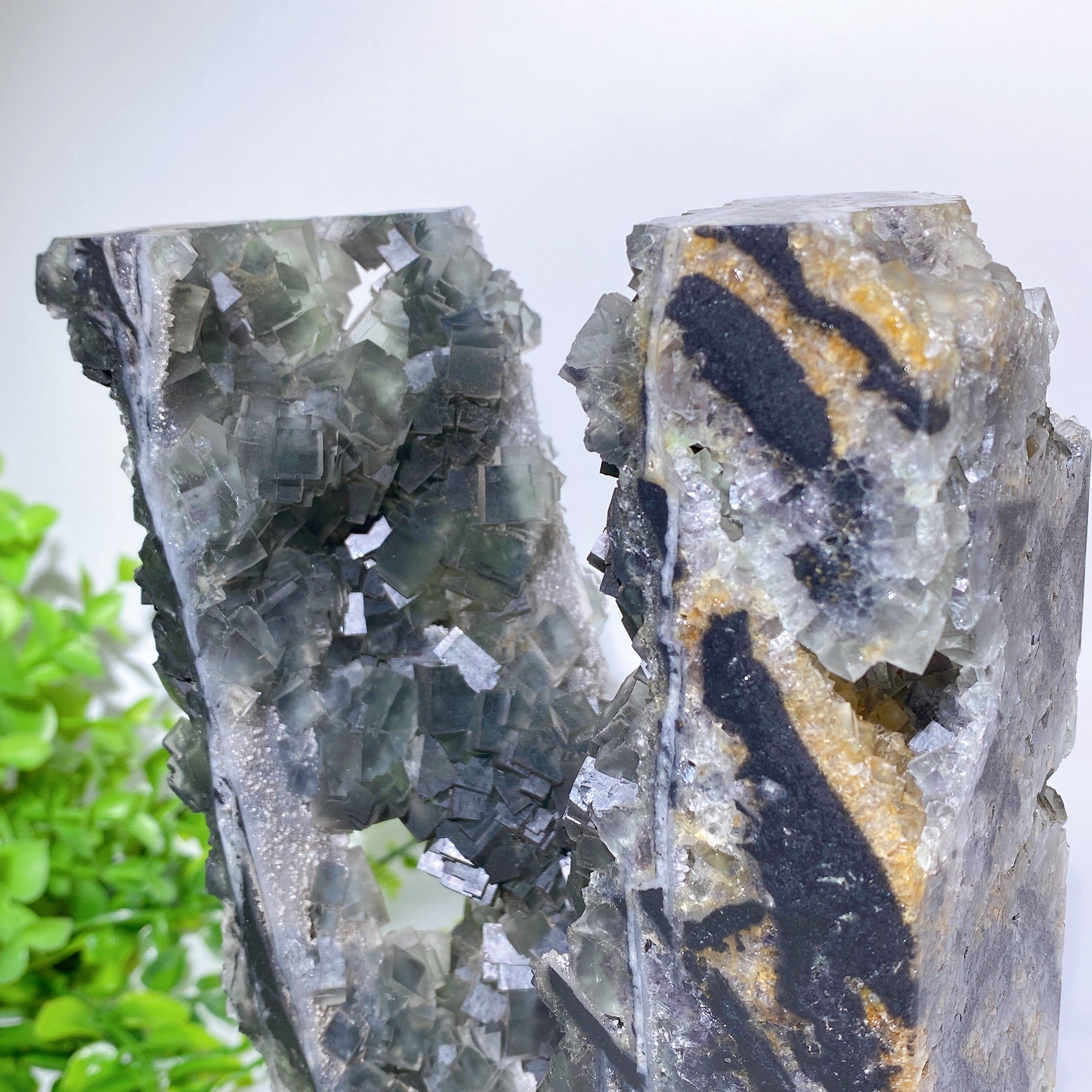Unique 20cm Sphalerite & Fluorite Crystal Specimen Healing