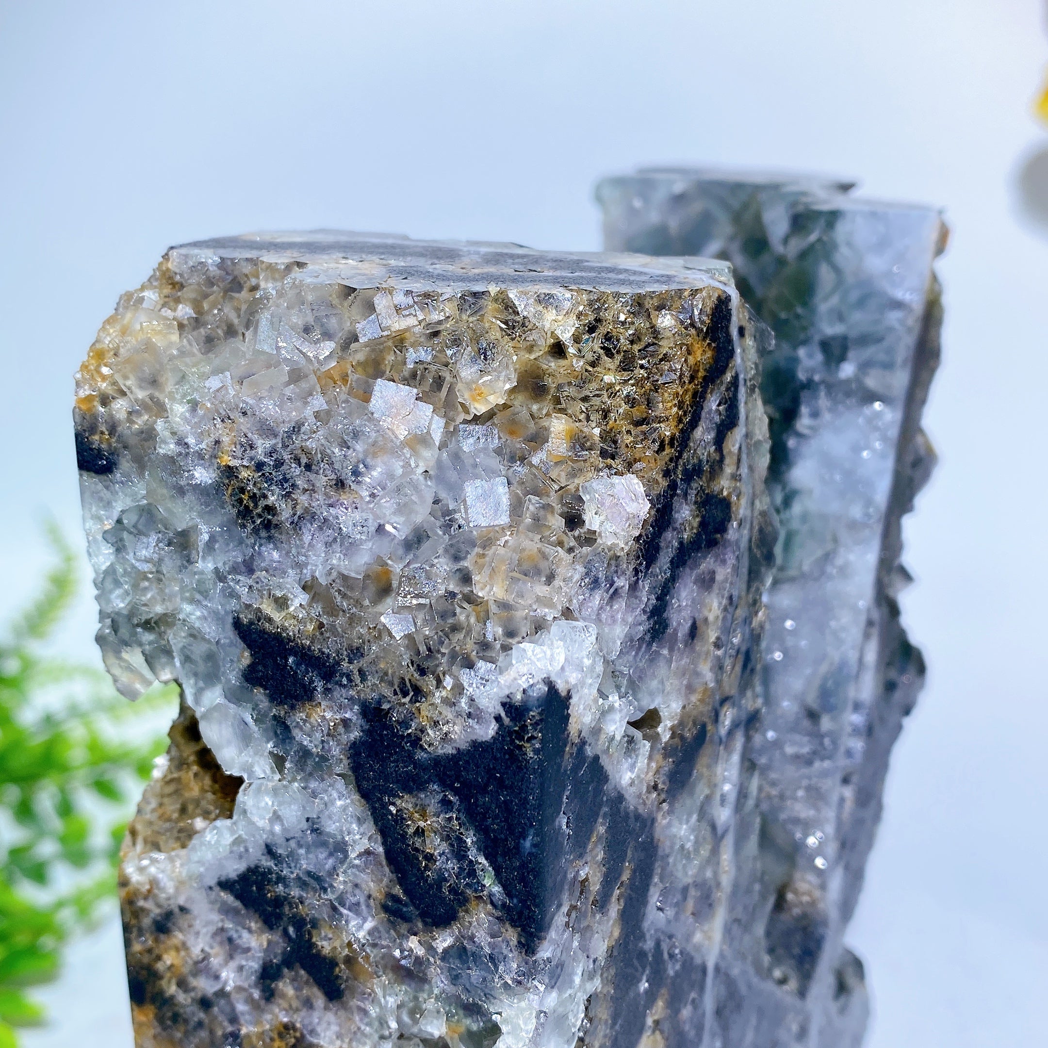 Unique 20cm Sphalerite & Fluorite Crystal Specimen Healing