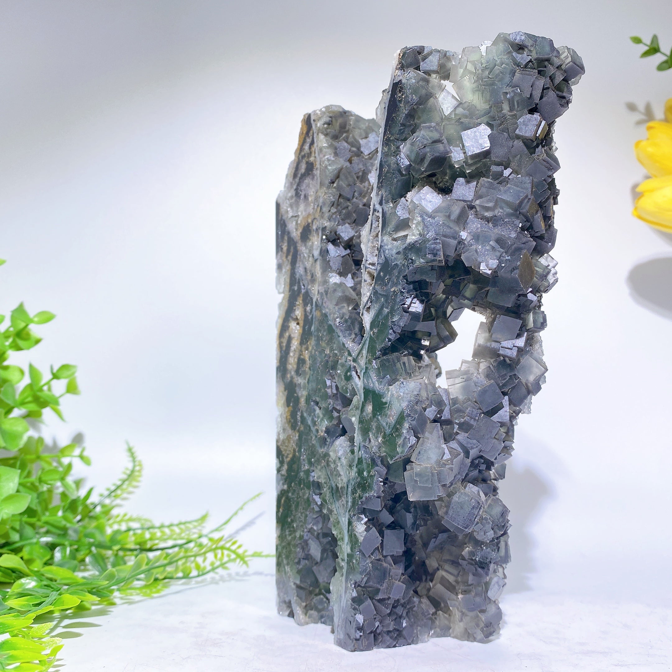 Unique 20cm Sphalerite & Fluorite Crystal Specimen Healing