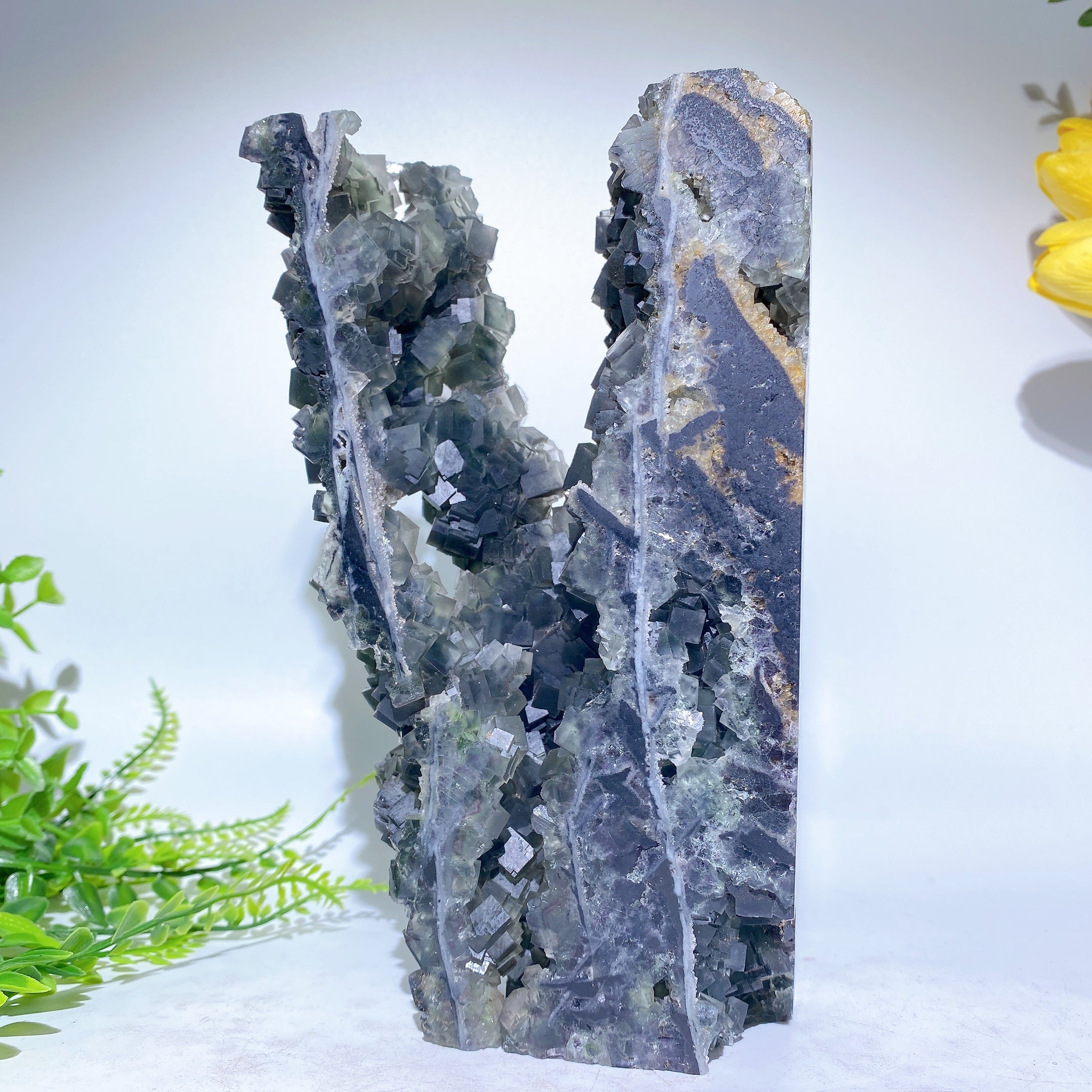 Unique 20cm Sphalerite & Fluorite Crystal Specimen Healing